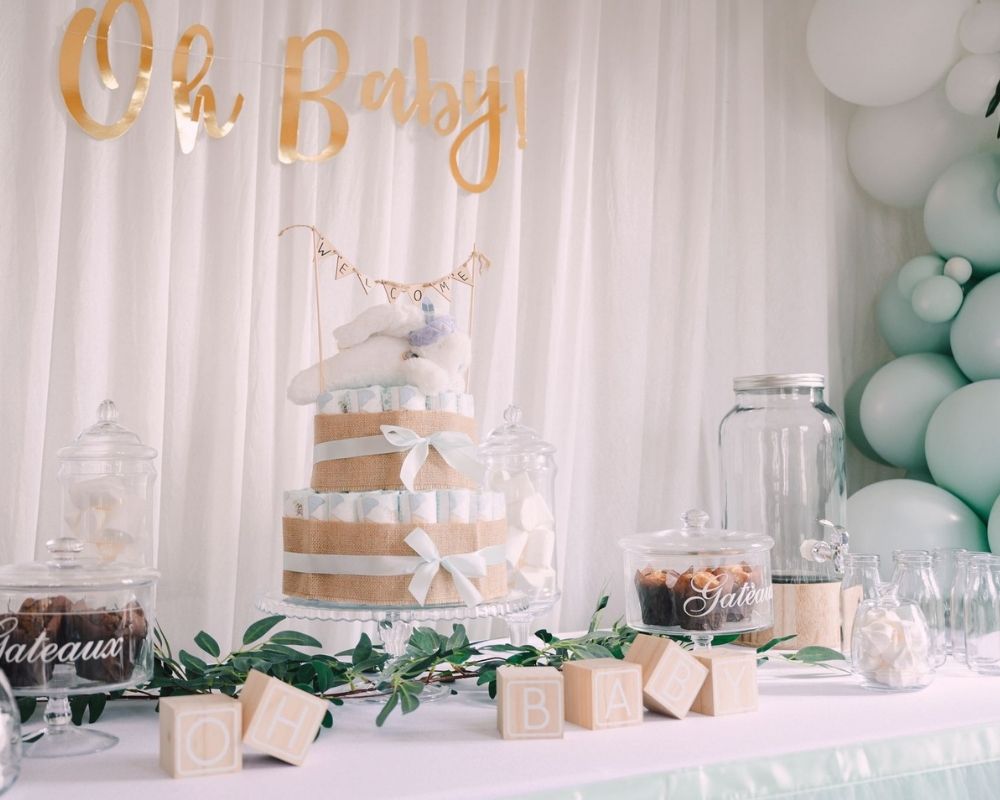 Sweet table Babyshower végétal